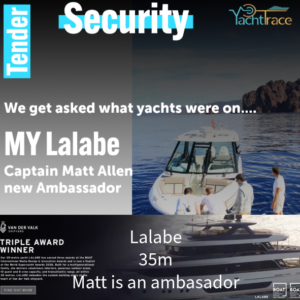 Yacht trace on a Superyacht Tender and chase boat monitoring, tow protection, advanced tow protection.